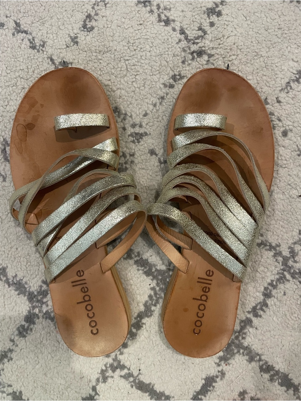 Cocobelle Silver Strappy Women’s Sandals